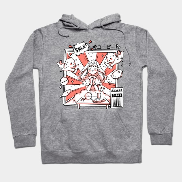 Kewpie Madness Hoodie by Jellybeanillustration